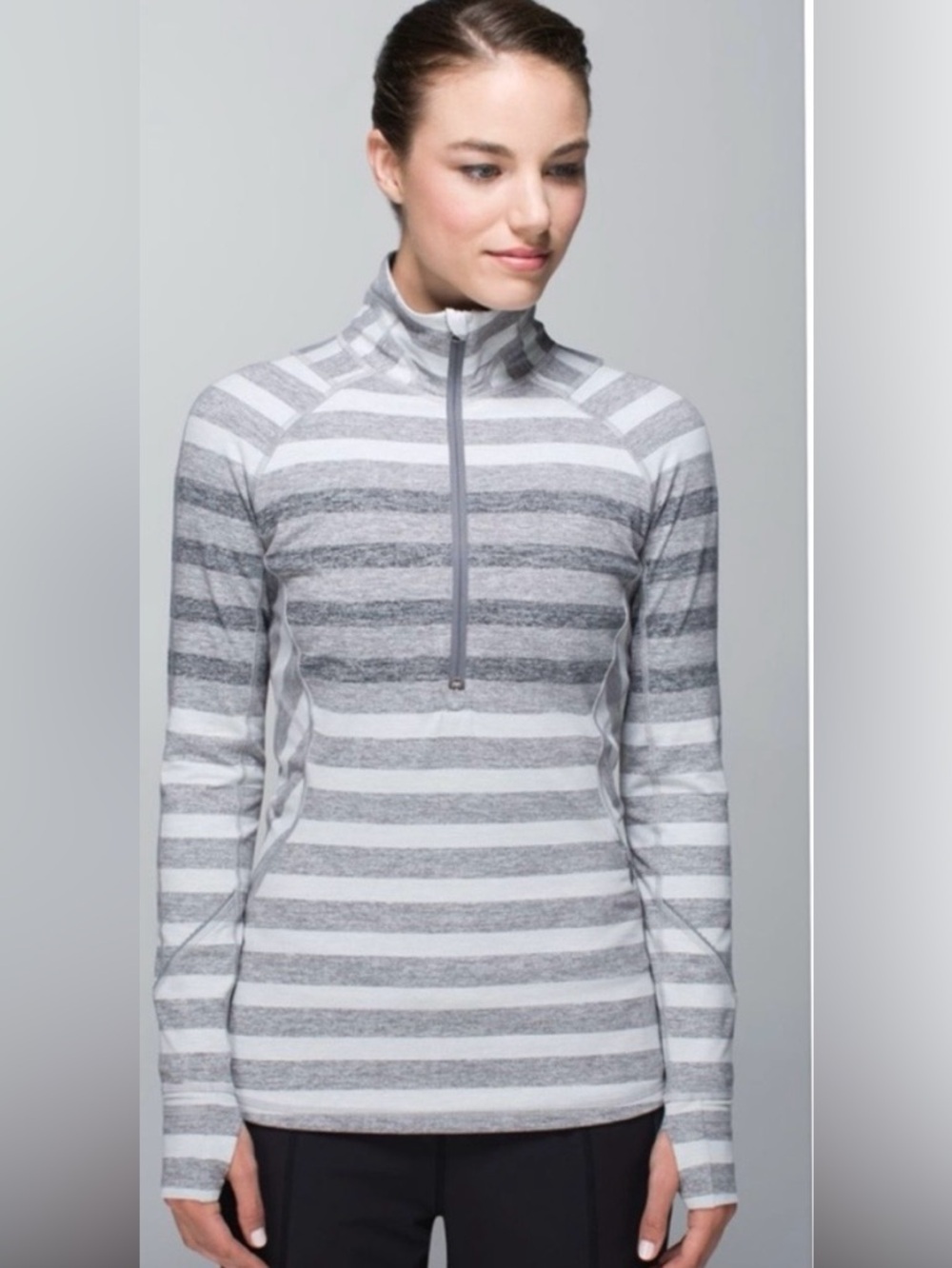 Lululemon Race Your Pace Long Sleeve
Marshmallow Stripe Heathered Slate Sz 10